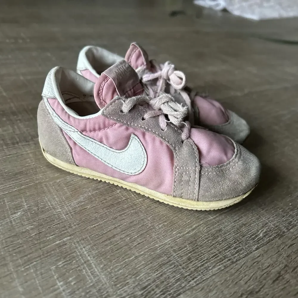 Vintage Nike Baby Toddlers Sneakers Pink White Shoes 6.5 Cortez 850507 80s - Picture 10 of 15